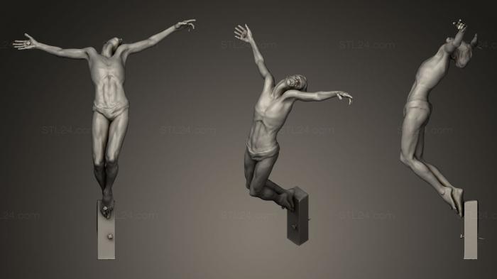 Статуэтки и статуи разные (Распятие, STKR_0238) 3D модель для ЧПУ станка